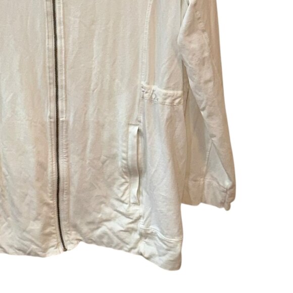 Coolibar Full Zip Sun Protection Jacket White XL UPF 50+ Mock Neck Pockets - Picture 4 of 8